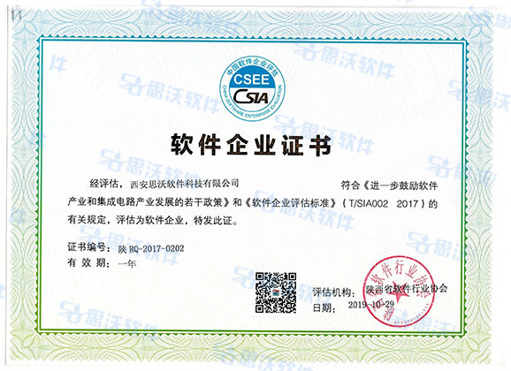 軟件企業證書
